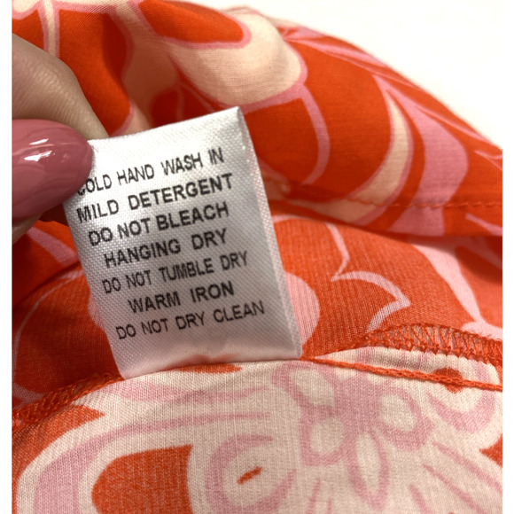 Olivaceous Shorts Outfit‎ Women Medium Orange Pink Cream  Tropical Beachcore - Picture 16 of 16